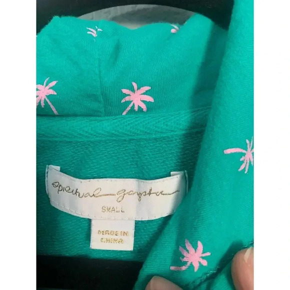 Spiritual Gangster Serena Palm Tree Mazzy Crop Hoodie Pullover- Small - Picture 7 of 10